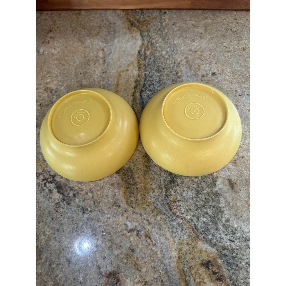 Vintage Tupperware Yellow Cereal Bowls Set of 2 Model‎ 890